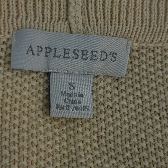 Appleseed’s Yellow Seed Stitch Linen Blend Open Cardigan Sweater  Size Small - Picture 4 of 7